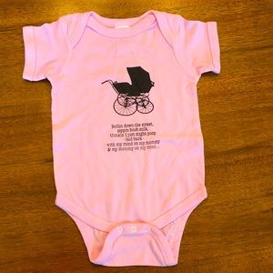 Baby Pink Hip-Hop Onesie, Size 12 Months